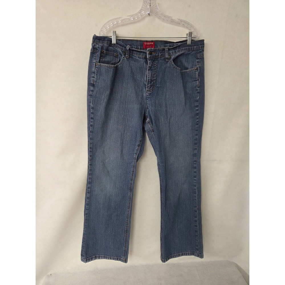 Chaps Denim Katelyn Bootcut Jeans Womens 18W Medium Wash Blue Stretch Pants
